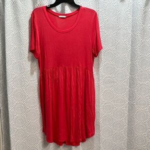 Red Short Sleeve Dress